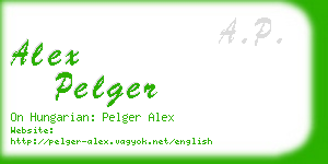 alex pelger business card